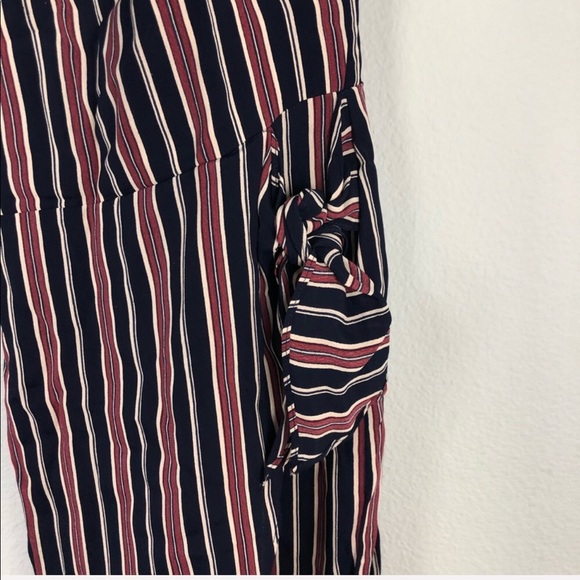 Privacy Please • Nassau Striped Midi Wrap Dress - Picture 4 of 8